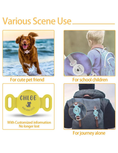 Soporte de Collar para Perros WOWTIFY AirTag Personalizado Soporte de Collar para Perros WOWTIFY AirTag Personalizado