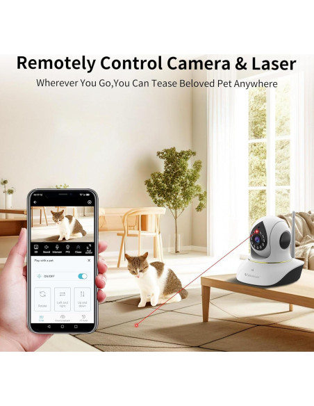 Cámara para Mascotas VSTARCAM C38S-P 3MP WiFi con Láser Cámara para Mascotas VSTARCAM C38S-P 3MP WiFi con Láser