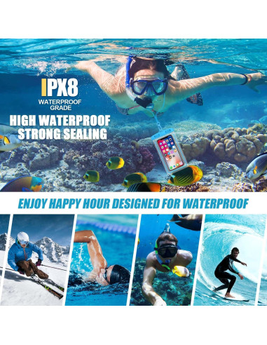 Funda Impermeable BINSUNS para Teléfono IPX8 - 4 Pack