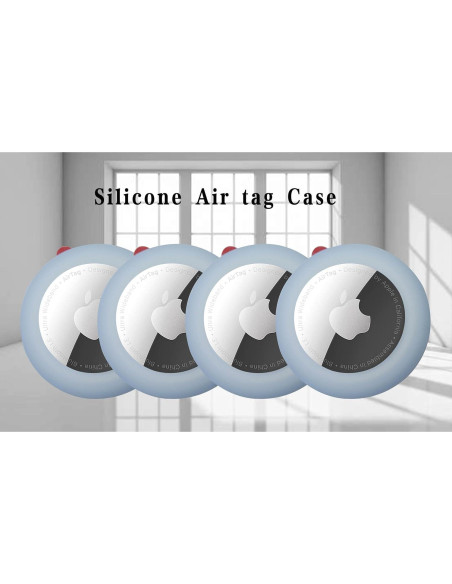 Funda de Silicona Adhesiva 3M para Apple Air Tag - 4 Unidades Funda de Silicona Adhesiva 3M para Apple Air Tag - 4 Unidades