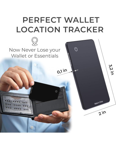 Tarjeta Localizadora de Cartera Skywin - Bluetooth, Negro