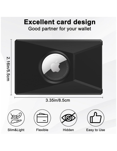 Soporte de Billetera Ultra Delgado Perfitek para Apple AirTag - 2 Piezas