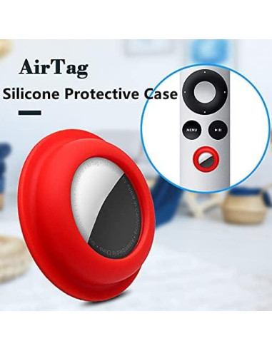 Funda adhesiva silicona Turquesa para Apple AirTag
