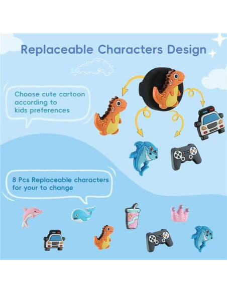 Soporte de AirTag Wagtune para Niños 8 Pcs Personajes Soporte de AirTag Wagtune para Niños 8 Pcs Personajes