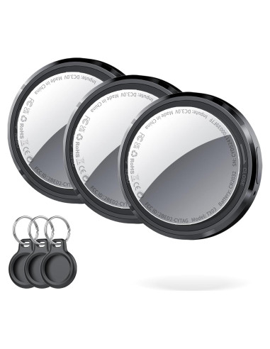 Etiquetas de Seguimiento Bluetooth QCOQ - Paquete de 3 Negro