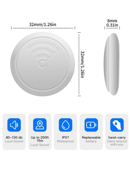 Rastreadores Bluetooth Xisiciao 2 Pcs Verde GPS Find My Rastreadores Bluetooth Xisiciao 2 Pcs Verde GPS Find My