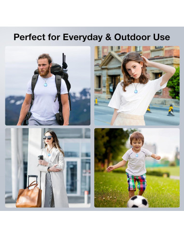 Collar Airtag Yoleaf Silicona Azul Ajustable para Adultos y Niños