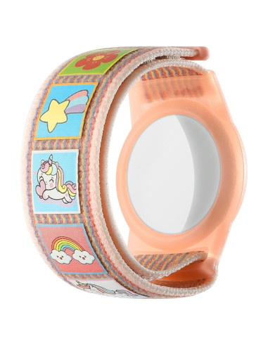 Pulsera AirTag Niños YUEYINGMG Naranja Unicornio Ajustable
