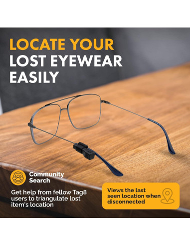 Buscador de Gafas Dolphin tag8 | Bluetooth, Recargable, Alarma