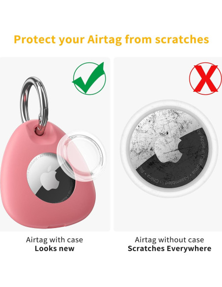 2 Fundas Impermeables IPX8 para Apple Airtag Techowl Rosa 2 Fundas Impermeables IPX8 para Apple Airtag Techowl Rosa