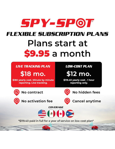 Rastreador GPS Spy Spot 4G para Vehículos con Corte Remoto