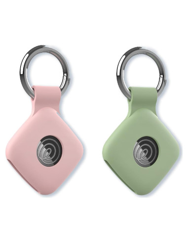 Funda de Silicona BOVUGAC para Tile Mate 2024 - Verde/Rosa