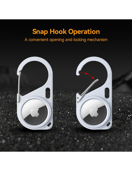 Soporte de Metal con Mosquetón para Apple AirTag - 2 Pack Soporte de Metal con Mosquetón para Apple AirTag - 2 Pack