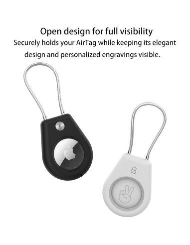 Pack de 4 Fundas para AirTag Oimaigroo con Cable de Seguridad