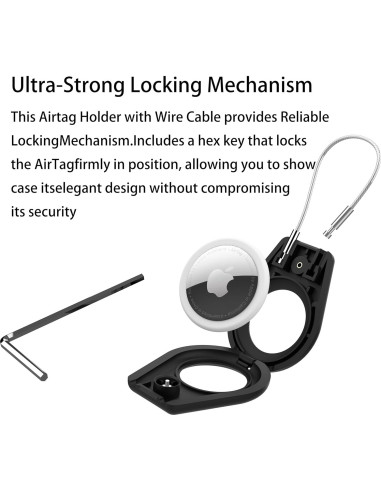 Pack de 4 Fundas para AirTag Oimaigroo con Cable de Seguridad