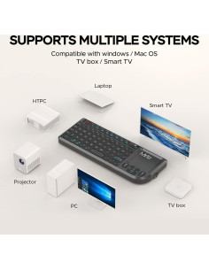 Teclado Mini Inalámbrico Miritz con Touchpad y USB-C 2