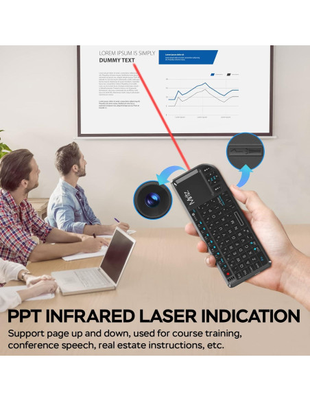 Teclado Mini Inalámbrico Miritz con Touchpad y USB-C Teclado Mini Inalámbrico Miritz con Touchpad y USB-C