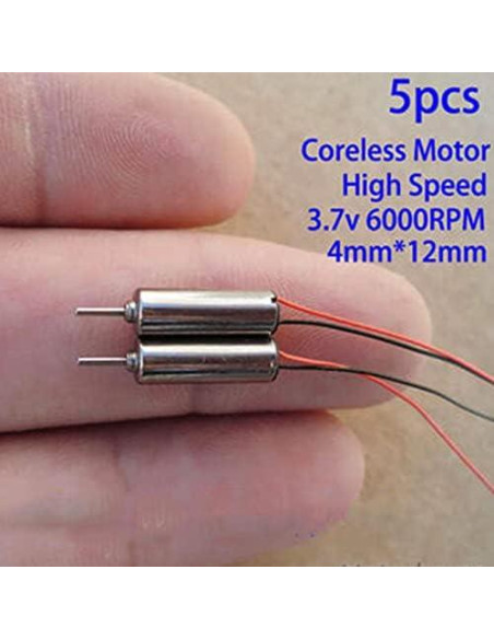 Motor DC Mini Acxico 4mm 60000RPM 5Pcs para Dron RC Motor DC Mini Acxico 4mm 60000RPM 5Pcs para Dron RC