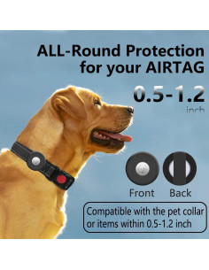 Soporte para Collar de Perro Airtag PANZZDA 2 Pack Silicona 2
