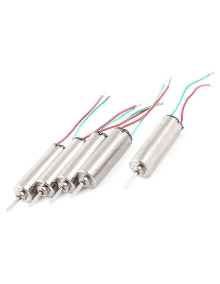 Motor DC Micro sin núcleo 4x12mm 66000RPM 1.5-3.7V - 5 Pcs Motor DC Micro sin núcleo 4x12mm 66000RPM 1.5-3.7V - 5 Pcs