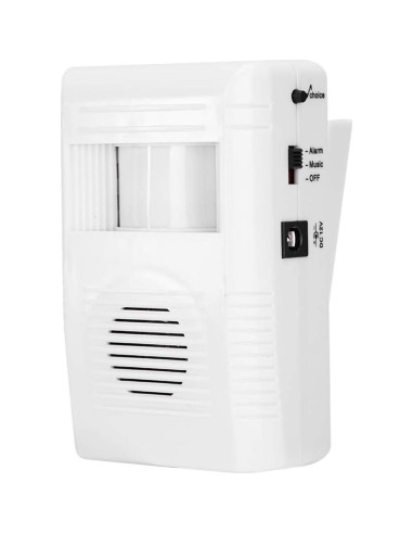 Sensor de Movimiento Tiiyee Infrarrojo Alarma 5m Blanco