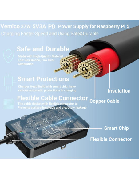 Kit Vemico Raspberry Pi 4 Modelo B 8GB con accesorios Kit Vemico Raspberry Pi 4 Modelo B 8GB con accesorios