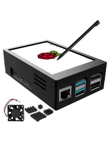 Pantalla Táctil 3.5" CUQI para Raspberry Pi 5 con Caja