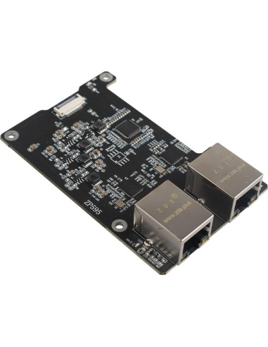 Placa de Expansión HAT PCIe Doble Puerto Ethernet 2.5G ZDE