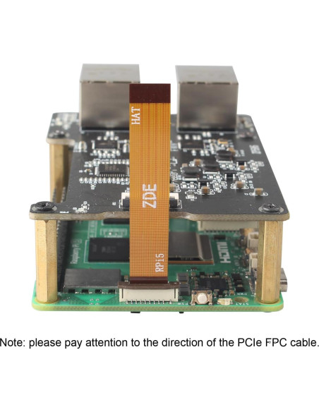 Placa de Expansión HAT PCIe Doble Puerto Ethernet 2.5G ZDE Placa de Expansión HAT PCIe Doble Puerto Ethernet 2.5G ZDE