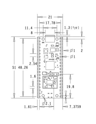 Raspberry Pi Pico W DVOZVO con WiFi y conectores pre-soldados