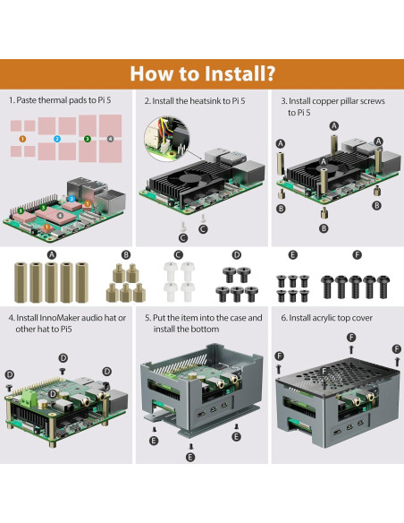 Caja de Aluminio innomaker para Raspberry Pi 5 con Ventilador PWM Caja de Aluminio innomaker para Raspberry Pi 5 con Ventilador PWM
