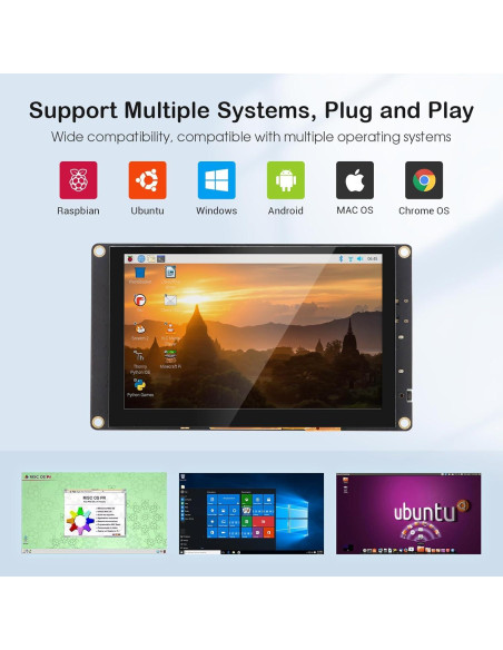 Monitor Táctil Mini ELECROW 5" HD 800x480 Raspberry Pi Monitor Táctil Mini ELECROW 5" HD 800x480 Raspberry Pi
