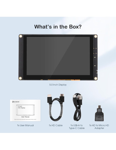 Monitor Táctil Mini ELECROW 5" HD 800x480 Raspberry Pi