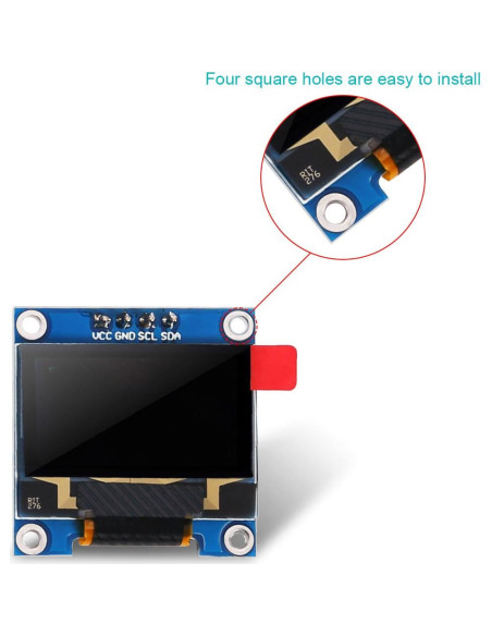 Módulo Pantalla OLED 0.96" DORHEA 128x64 I2C 3.3-5V Módulo Pantalla OLED 0.96" DORHEA 128x64 I2C 3.3-5V