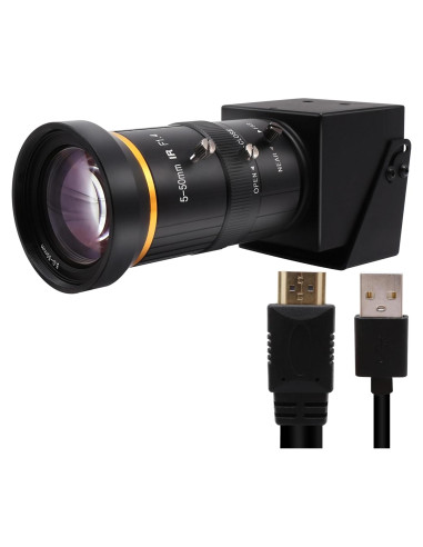 Cámara Web 4K Hotpet con Lente Varifocal 5-50mm USB