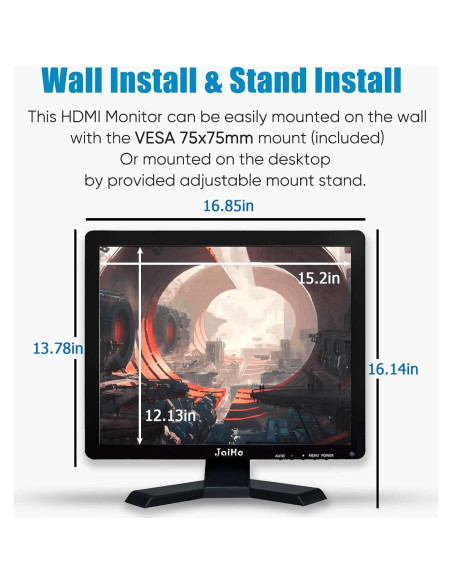 Monitor LCD JaiHo 19" 1280x1024 HDMI VGA USB Altavoces Monitor LCD JaiHo 19" 1280x1024 HDMI VGA USB Altavoces