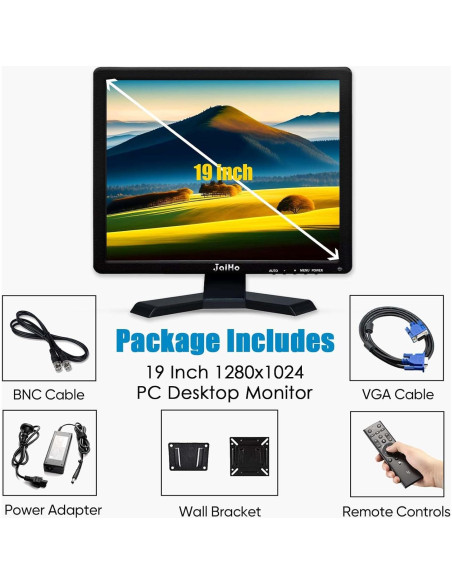 Monitor LCD JaiHo 19" 1280x1024 HDMI VGA USB Altavoces Monitor LCD JaiHo 19" 1280x1024 HDMI VGA USB Altavoces