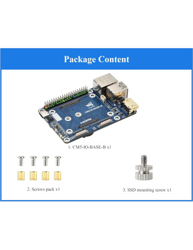 Mini Placa Base UeeKKoo CM5-IO-BASE-B para Raspberry Pi 5