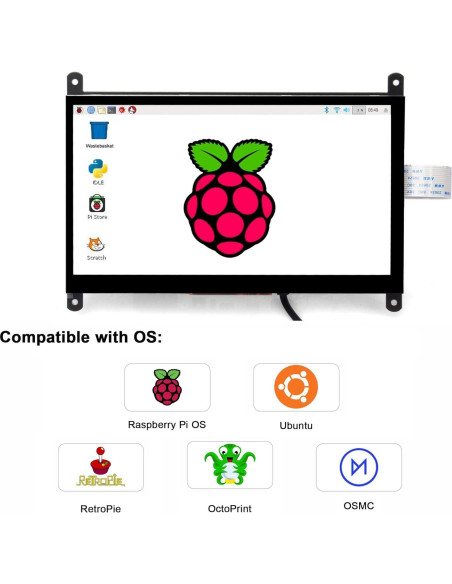 Monitor Táctil Capacitivo 7" OSOYOO 800x480 DSI para Raspberry Pi Monitor Táctil Capacitivo 7" OSOYOO 800x480 DSI para Raspberry Pi