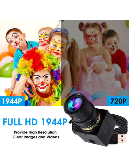 Cámara USB Hotpet 5MP HD Lente Varifocal 2.8-12mm Cámara USB Hotpet 5MP HD Lente Varifocal 2.8-12mm