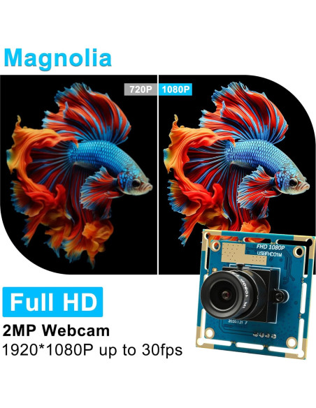 Cámara USB 1080P Magnolia - Webcam Industrial 120fps UVC Cámara USB 1080P Magnolia - Webcam Industrial 120fps UVC