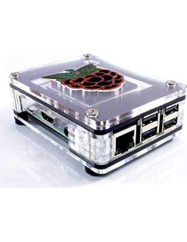 Carcasa de Ventilador C4Labs Zebra Inlay para Raspberry Pi 4B/3B+/3/2