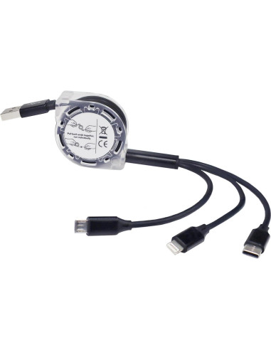 Cable Retráctil USB BoxWave para Monitor Táctil Raspberry Pi 10.1"