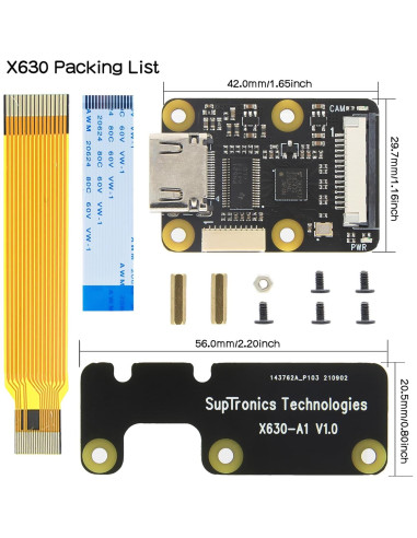 Módulo HDMI a CSI-2 Geekworm X630 V1.5 para Raspberry Pi 4