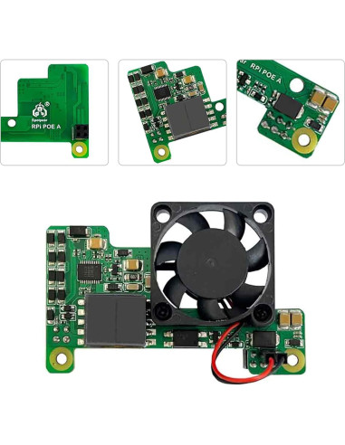 Módulo PoE para Raspberry Pi 3B+/4B con Ventilador Viprh