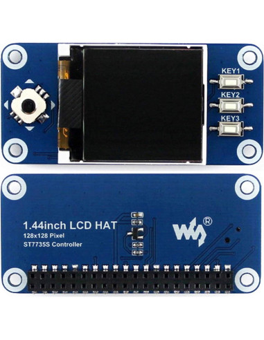HAT Pantalla LCD 1.44" Waveshare 128x128 SPI RGB