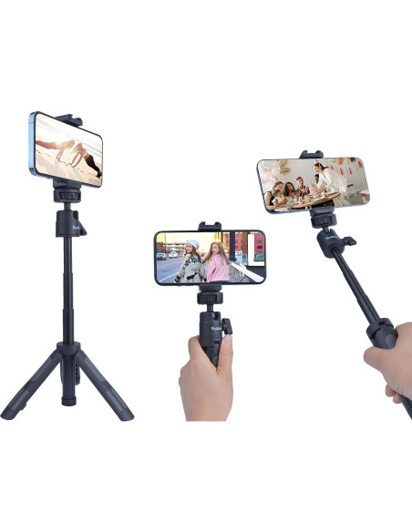 Trípode Mini Selfie Stick Ruittos 29.21 cm Ajustable Trípode Mini Selfie Stick Ruittos 29.21 cm Ajustable