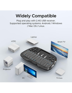 Teclado Inalámbrico Mini Miritz A3 con Touchpad Retroiluminado 2