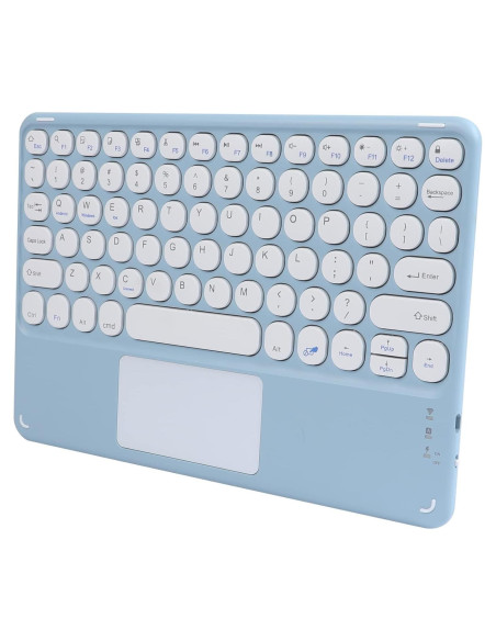 Teclado Inalámbrico Bluetooth KUYHRF con Touchpad Azul Claro Teclado Inalámbrico Bluetooth KUYHRF con Touchpad Azul Claro