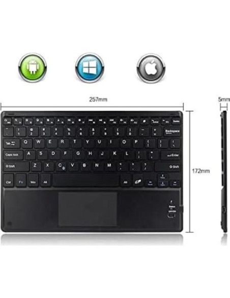 Teclado Bluetooth BoxWave SlimKeys con Trackpad para Raspberry Pi 10.1" Teclado Bluetooth BoxWave SlimKeys con Trackpad para Raspberry Pi 10.1"